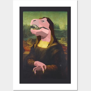 T-rex Gioconda Monna Lisa Posters and Art